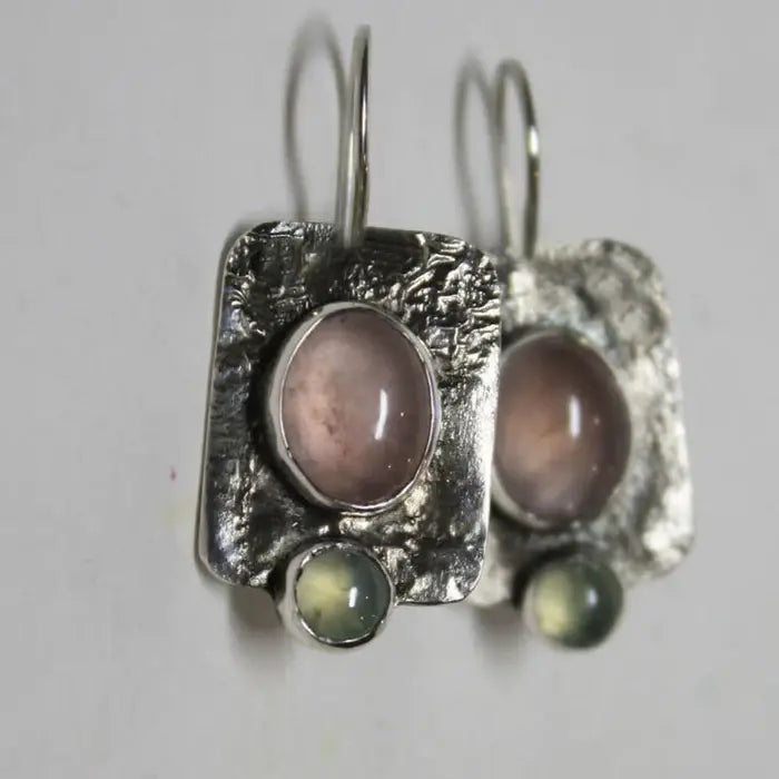 Vintage crystal earrings made of sterling silver