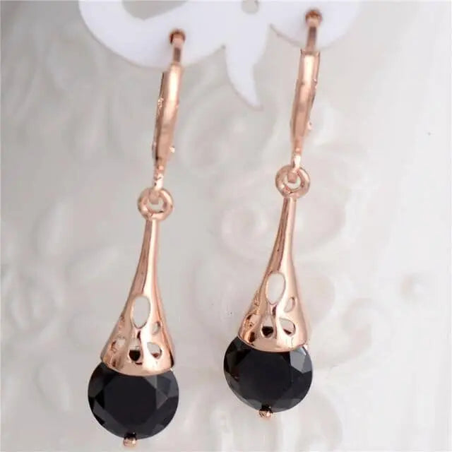Black dangling vintage earrings
