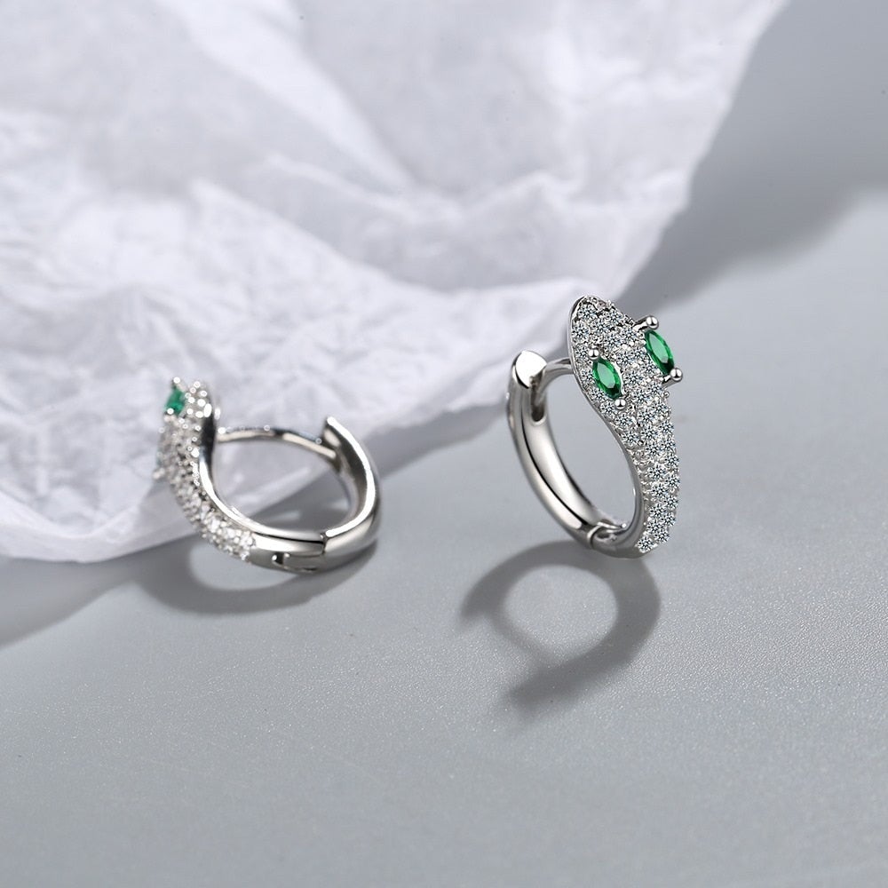 Sterling Silver Snake Earrings