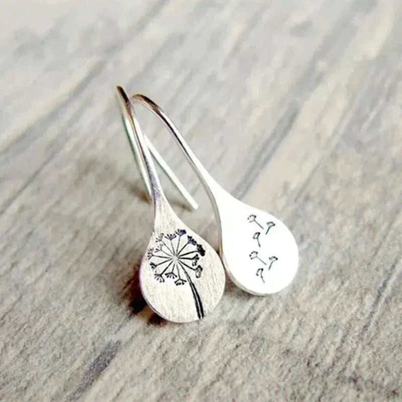Sterling Silver Dandelion Earrings