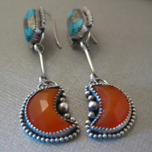 Red and Blue Vintage Earrings